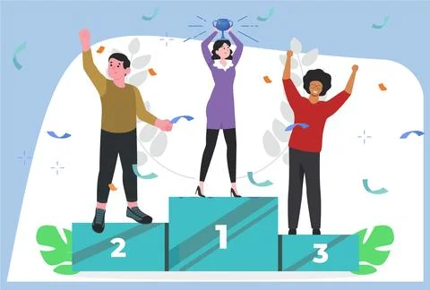 Podium Concept Illustration Vector Style Illustration Illustrazione stock
