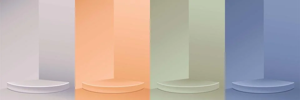 Podium in corner 스톡 일러스트