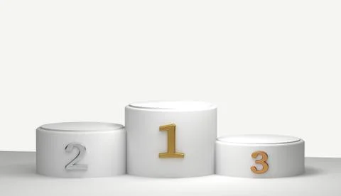 Podium cylinder 3d rendering Stock Illustration