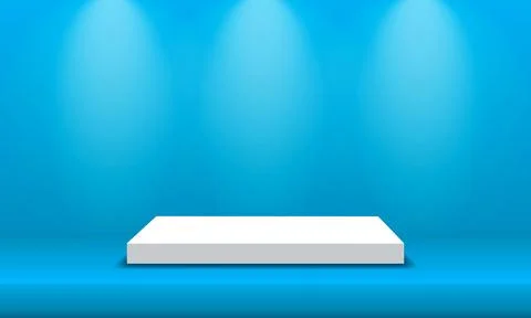 Podium display product background 3d. Vector rendering of 3d background wit.. Stock Illustration