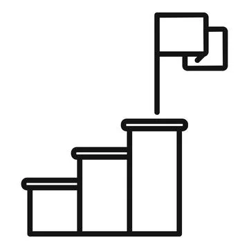 Podium effort icon outline vector. Work collaboration 스톡 일러스트