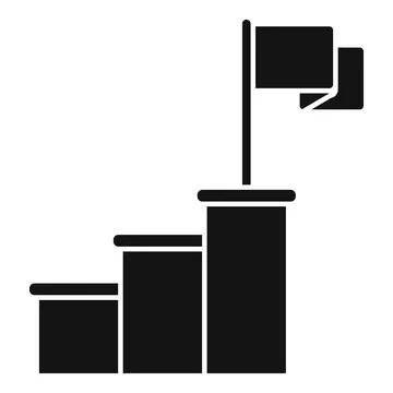 Podium effort icon simple vector. Work collaboration 스톡 일러스트