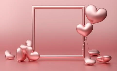 Podium empty with geometric shapes in pink pastel composition for modern st.. イラスト素材