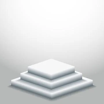 Podium in empty room Stock Illustration