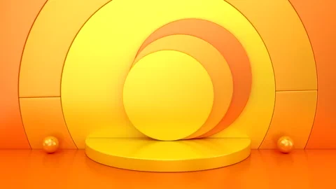 Podium with Geometric Shapes Stock Footage 150296875