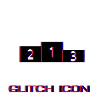 Podium icon flat Illustrazione stock