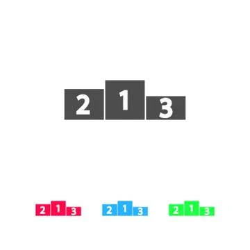 Podium icon flat Stock Illustration