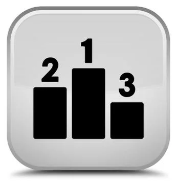 Podium icon special white square button Stock Illustration