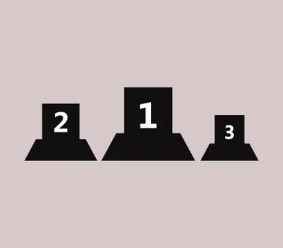 Podium icon on white background Stock Illustration