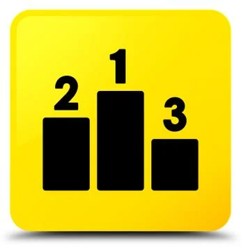 Podium icon yellow square button Stock Illustration