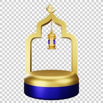 Podium with islamic concept Stock Illustration