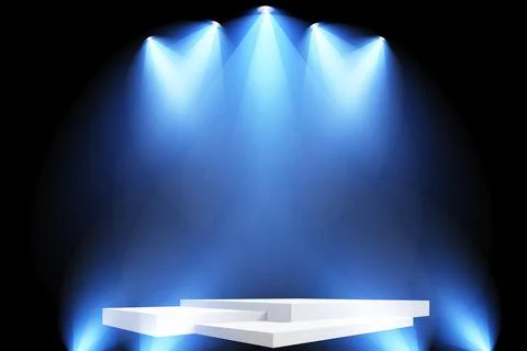 Podium, isolated on a transparent background. 3d pedestal. Vector illustration Stock-Illustration