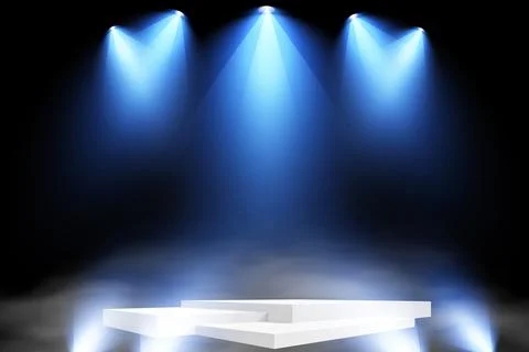 Podium, isolated on a transparent background. 3d pedestal. Vector illustration 库存插图