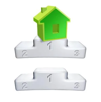 Podium isolated on white background Stock Illustration