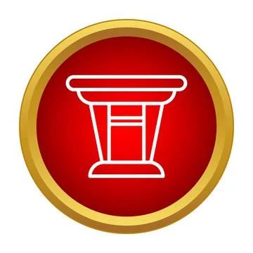 Podium lectern icon for speech presentation events イラスト素材
