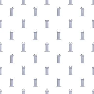 Podium lectern with microphones pattern on white background Stock Illustration