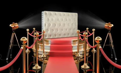 Podium with mattress. 3D rendering Stock Illustration