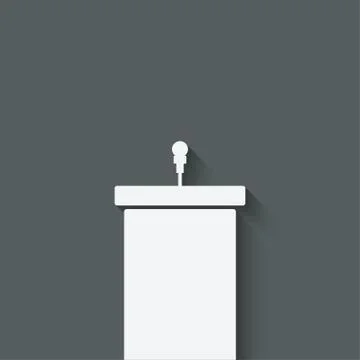Podium with microphone Stock Illustration