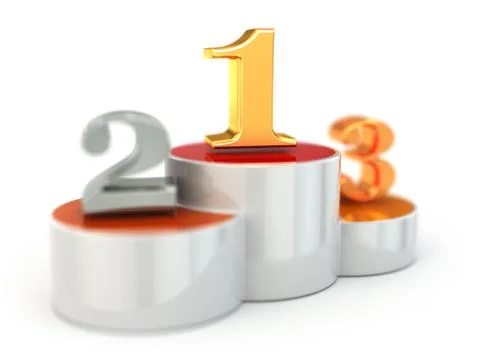 Podium with numbers of places Stock Illustration