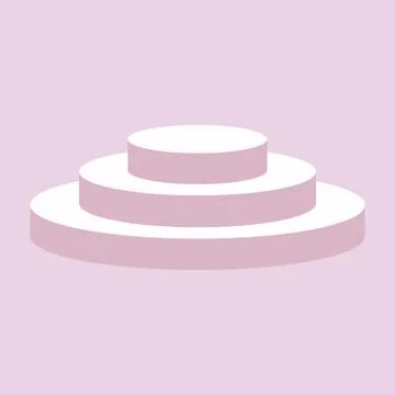 Podium. Objects isolated on white background. イラスト素材