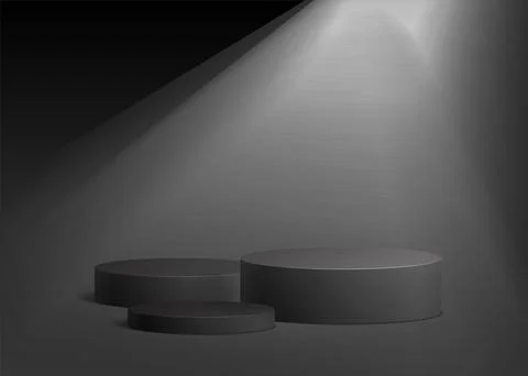 Podium pedestal realistic 3D vector illustration Stock Illustration
