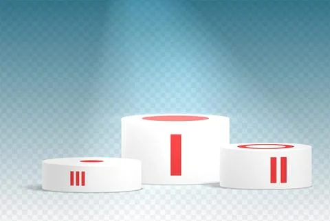 Podium pedestal realistic 3D vector illustration Stock-Illustration