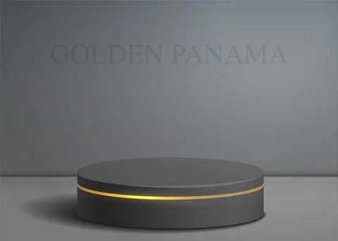 Podium pedestal realistic 3D vector illustration Stock Illustration