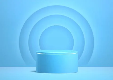 Podium pedestal realistic 3D vector illustration Stock Illustration