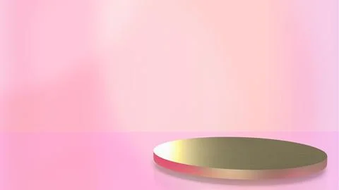 The podium on pink Background for present or advertising concept 3d rendering Stock Illustration