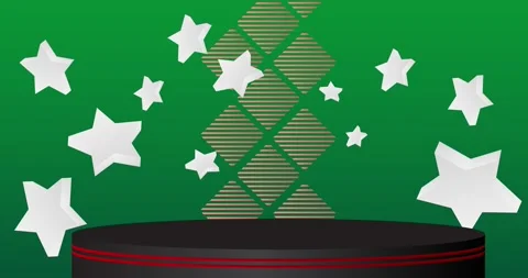 Podium platform Stage on green Stock Footage 334091542