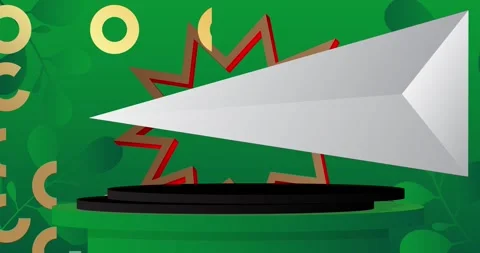Podium platform Stage on green Stock Footage 343754075