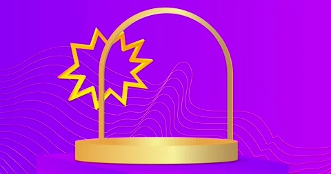 Podium platform Stage on purple animation Stock Footage 333812808