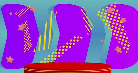 Podium platform Stage on purple Stock Footage 333812817