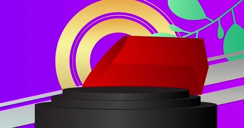 Podium platform Stage on purple Stock Footage 339084170