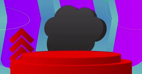Podium platform Stage on purple Stock Footage 340177199