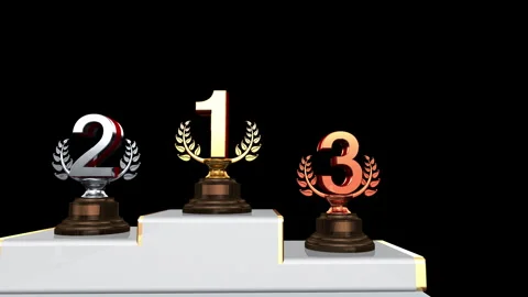 Podium Prize 23 Trophy Ba2 Stock Footage 262170311