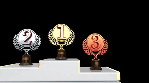 Podium Prize 23 Trophy Bc2 Stock Footage 262169292