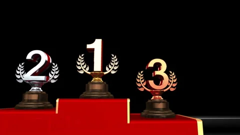 Podium Prize 23 Trophy Fa Stock-Footage 262082308