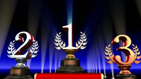 Podium Prize Trophy Cb3 HD Stock Footage