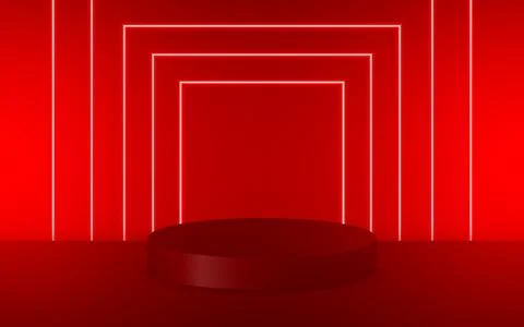 Podium product backdrop, 3D platform stage show with minimal modern present.. Stock Illustration