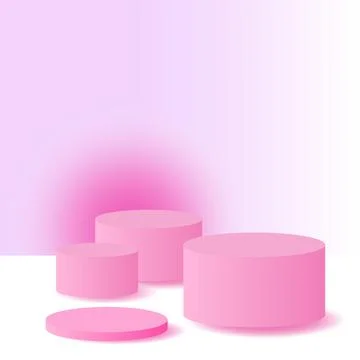 Podium  product platform white background 3d stand Stock Illustration