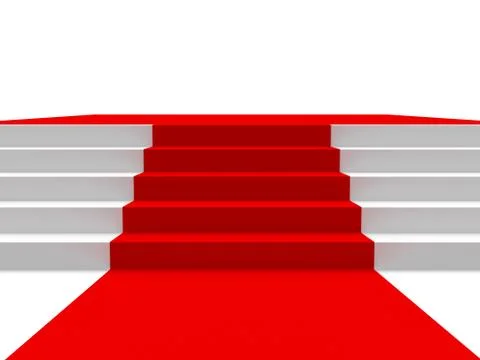 Podium with red carpet Stock-Illustration