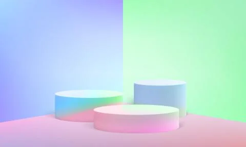 Podium scene pillar stand vector pastel background Illustrazione stock