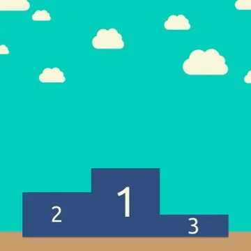 Podium, sky, clouds Stock Illustration
