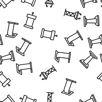 Podium Speaker Tool Vector Seamless Pattern Illustrazione stock