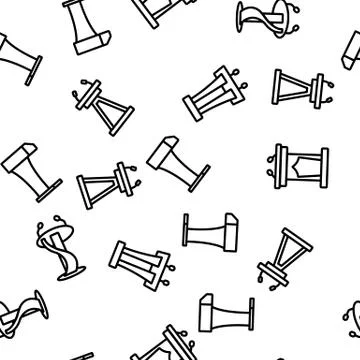 Podium Speaker Tool Vector Seamless Pattern Illustrazione stock
