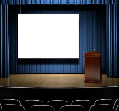 Podium on stage Fotos Stock