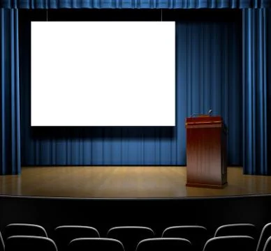 Podium on stage Foto stock