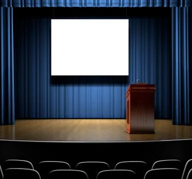 Podium on stage Foto stock