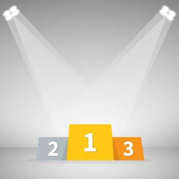 Podium on stage, Winner, Vector illustration Illustrazione stock